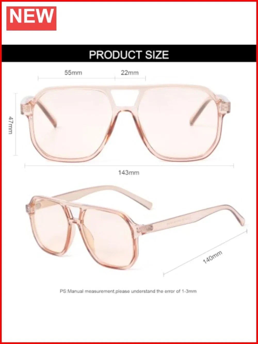 Retro 70s Oversized Aviator Sunglasses Geometric Pilot Sunnies UV400 Protection